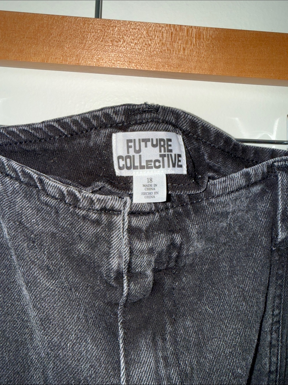 Future Collective Black Waistless Barrel Pants - Picture 3 of 4